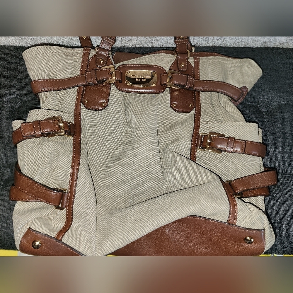 Preowned Michael Kors Gansevoort natural‎ hemp bag